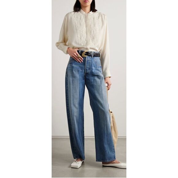 Isabel Marant Étoile Britten Blouse In Ecru Cotton With Embroidery NWT Size 38/ - Picture 4 of 15